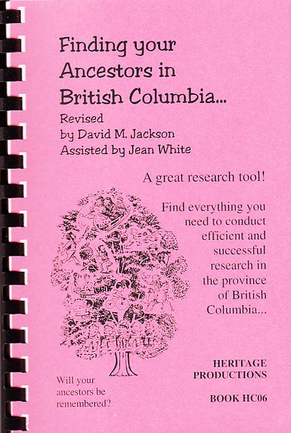 Finding Your Ancestors in British Columbia