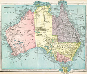 1908 Map of Australia