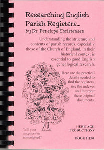 Researching English Parish Registers