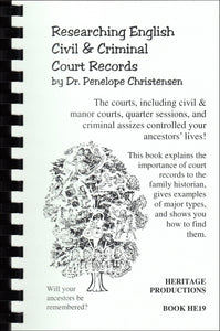 Researching English Civil & Criminal Court Records