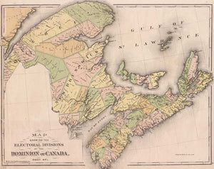 1881 Map of the Dominion of Canada