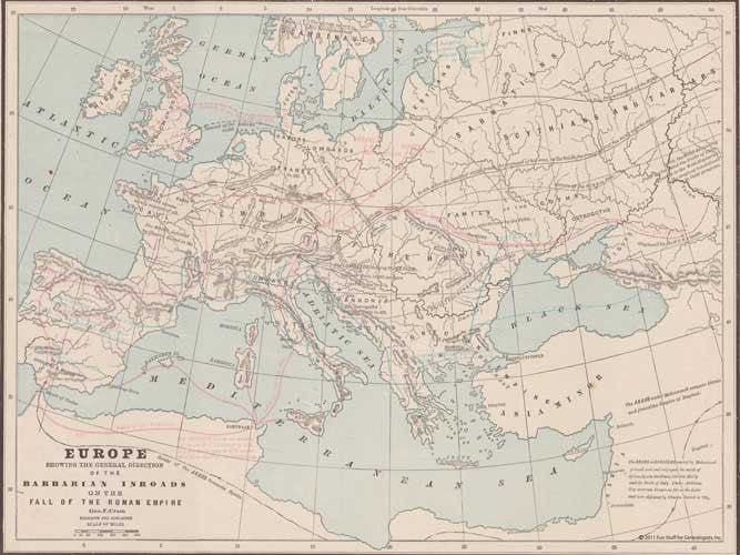 Europe during the fall of the Roman Empire