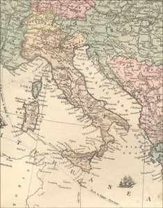 1873 Map of Italy