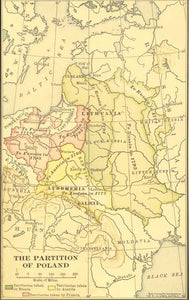 1923 Map of Poland - "The partition of Poland"