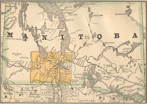 1884 Map of Manitoba, Canada