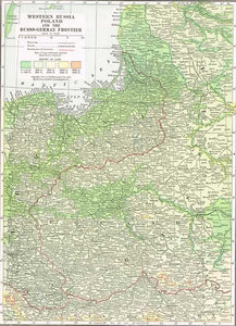 1916 Map of Western Russia & Poland