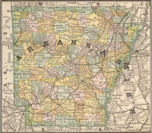 1884 Map of Arkansas