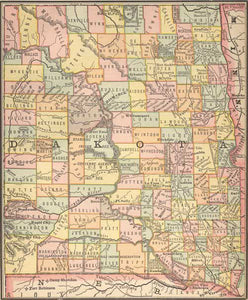 1884 Map of "Dakota"