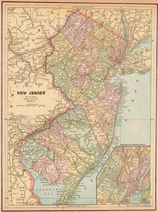 1888 Map of New Jersey