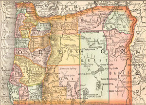 1884 Map of Oregon