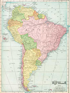1904 Map of South America