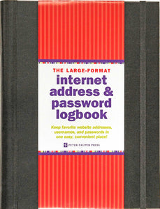 Large-format Internet Address & Password Logbook
