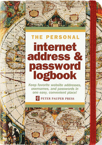 Old World Internet Address & Password Logbook
