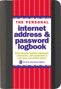 Internet Address & Password Logbook - Large