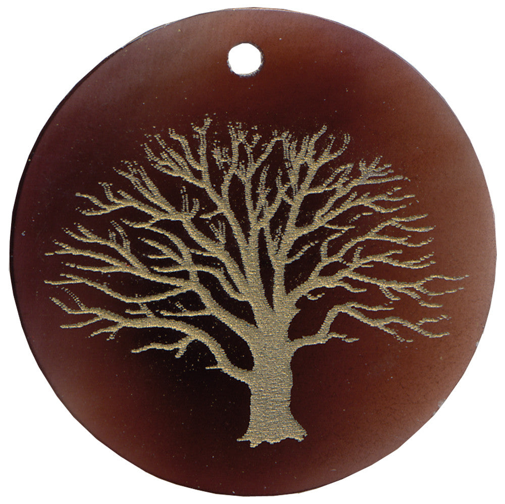 Shell Round Tree of Life Pendant  1" in diameter  je-425