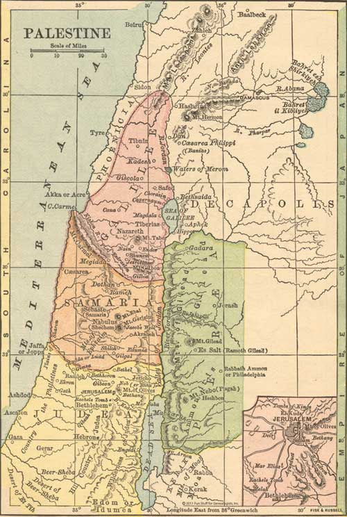 1882 Map of Palestine