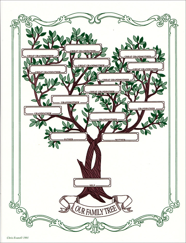 Family Tree Pedigree Chart - notebook size