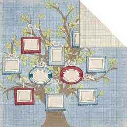 My Family, My Life Tree Double-sided Scrapbook Paper